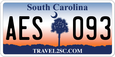SC license plate AES093