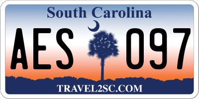 SC license plate AES097