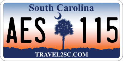 SC license plate AES115