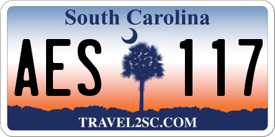 SC license plate AES117