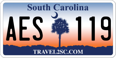 SC license plate AES119