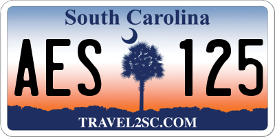 SC license plate AES125