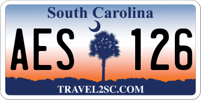 SC license plate AES126