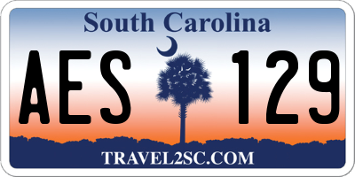 SC license plate AES129
