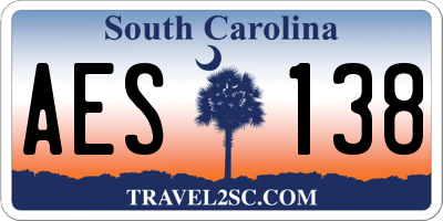 SC license plate AES138