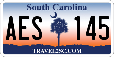 SC license plate AES145