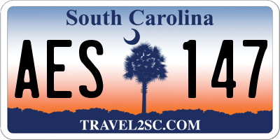 SC license plate AES147