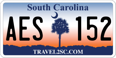 SC license plate AES152