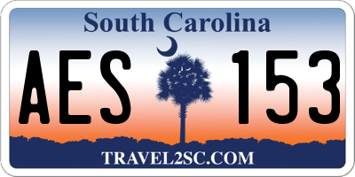 SC license plate AES153