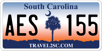 SC license plate AES155