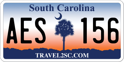 SC license plate AES156