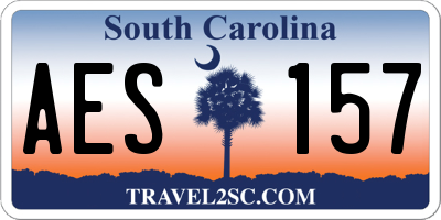 SC license plate AES157