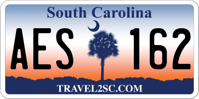 SC license plate AES162