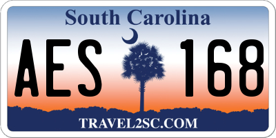 SC license plate AES168