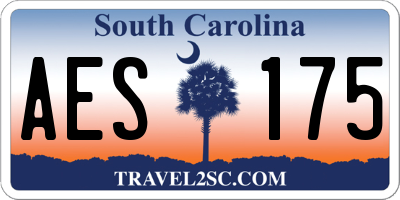 SC license plate AES175