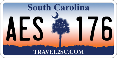 SC license plate AES176