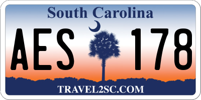 SC license plate AES178