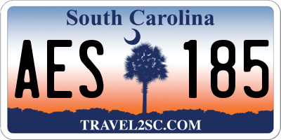SC license plate AES185