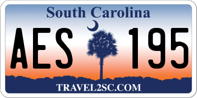 SC license plate AES195