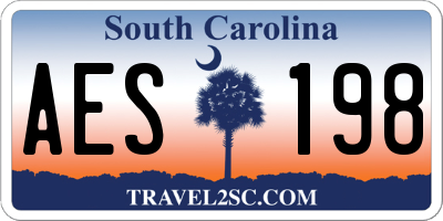SC license plate AES198