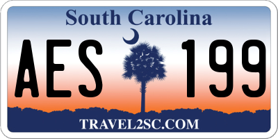 SC license plate AES199