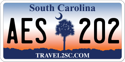 SC license plate AES202