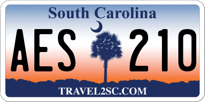 SC license plate AES210