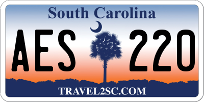 SC license plate AES220