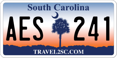 SC license plate AES241