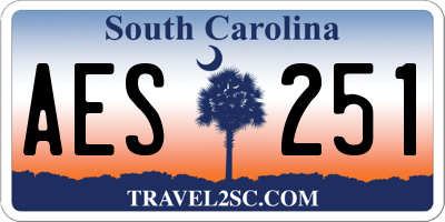 SC license plate AES251
