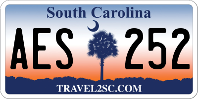 SC license plate AES252