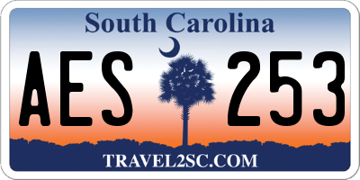 SC license plate AES253