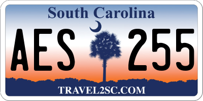 SC license plate AES255