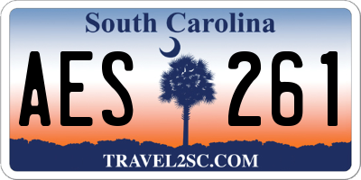 SC license plate AES261