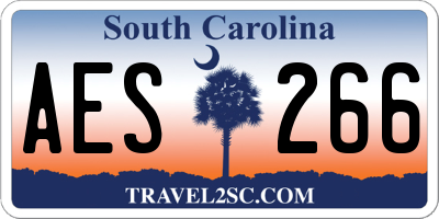 SC license plate AES266