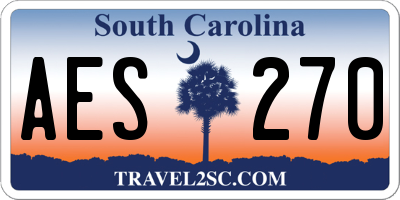 SC license plate AES270