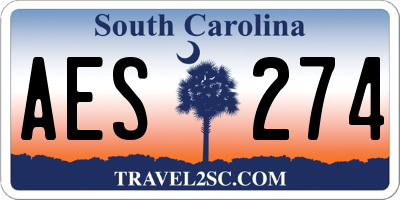 SC license plate AES274