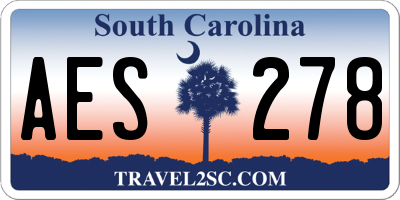 SC license plate AES278