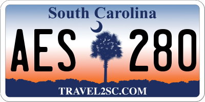SC license plate AES280