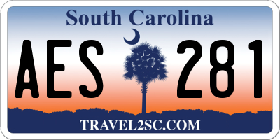 SC license plate AES281