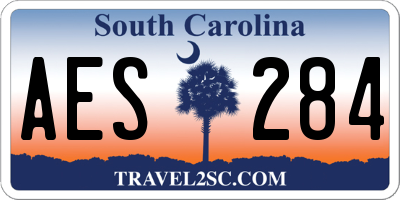 SC license plate AES284