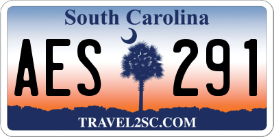 SC license plate AES291
