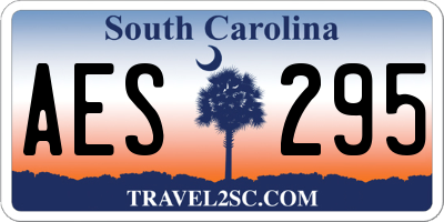SC license plate AES295