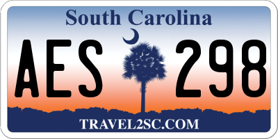 SC license plate AES298