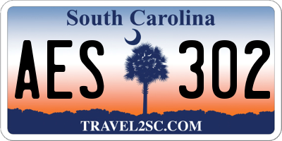 SC license plate AES302