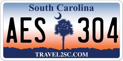 SC license plate AES304
