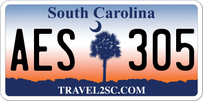 SC license plate AES305