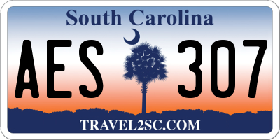 SC license plate AES307