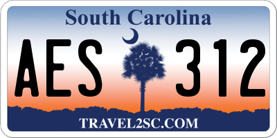 SC license plate AES312