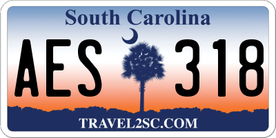 SC license plate AES318